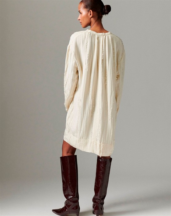 Glover Structured Fringes Kjole - Pistachio Shell